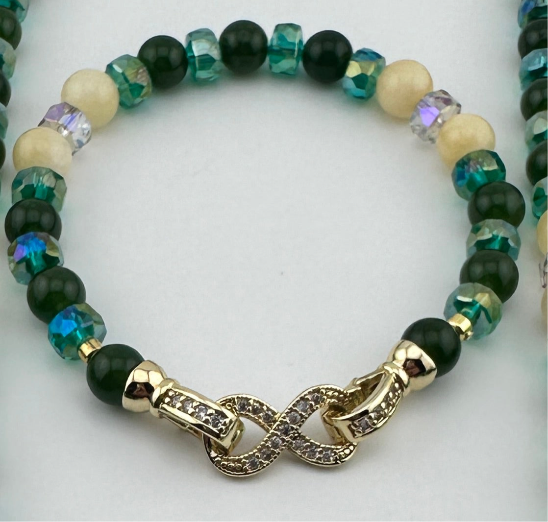 Jade and Yellow Aventurine set