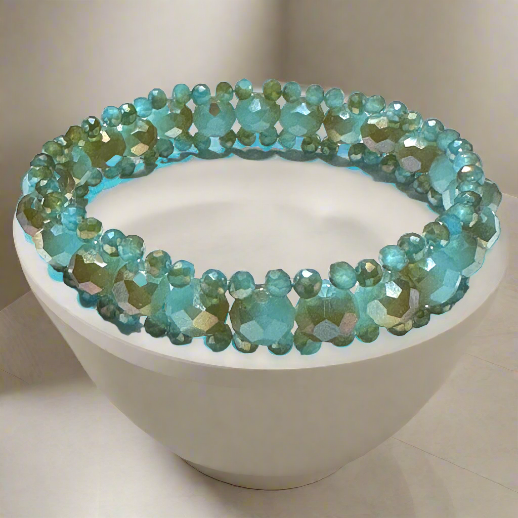 AAA Lake Blue Jade Austria Crystals bracelet.