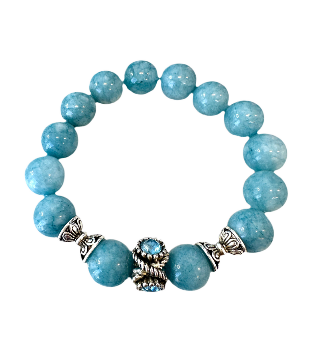 Aquamarine stretch bracelet