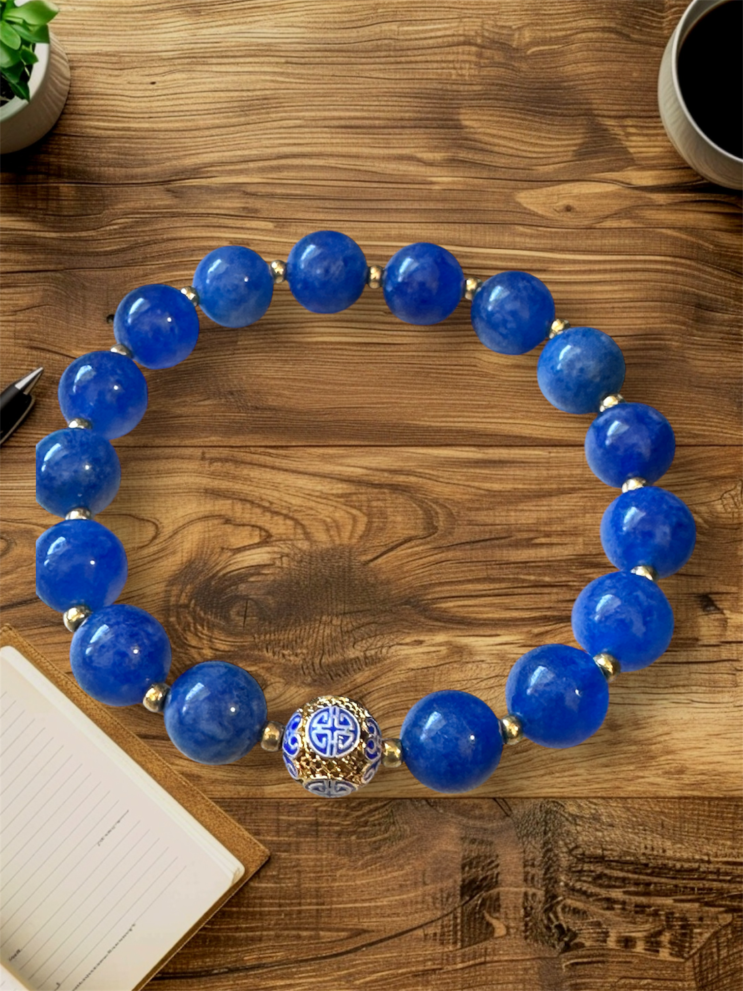 Natural Blue Sodalite stretch Bracelet