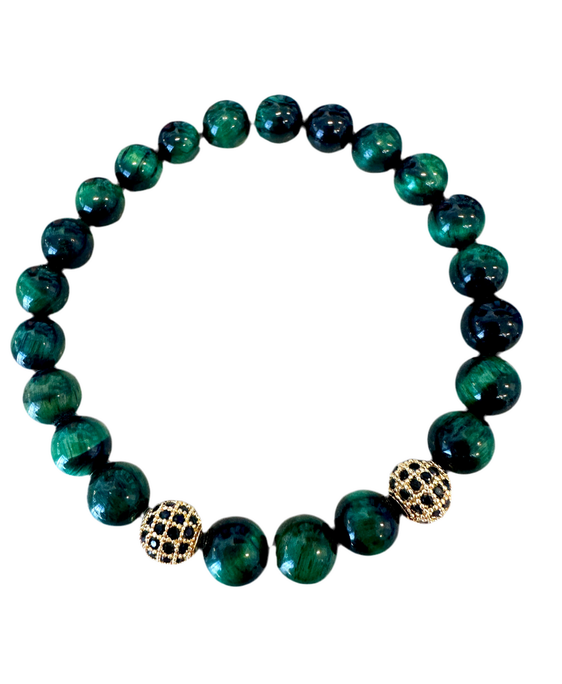 Green Tigers-Eye Stretch Bracelet