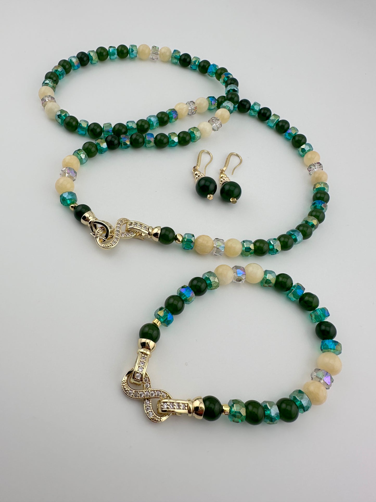 Jade and Yellow Aventurine set