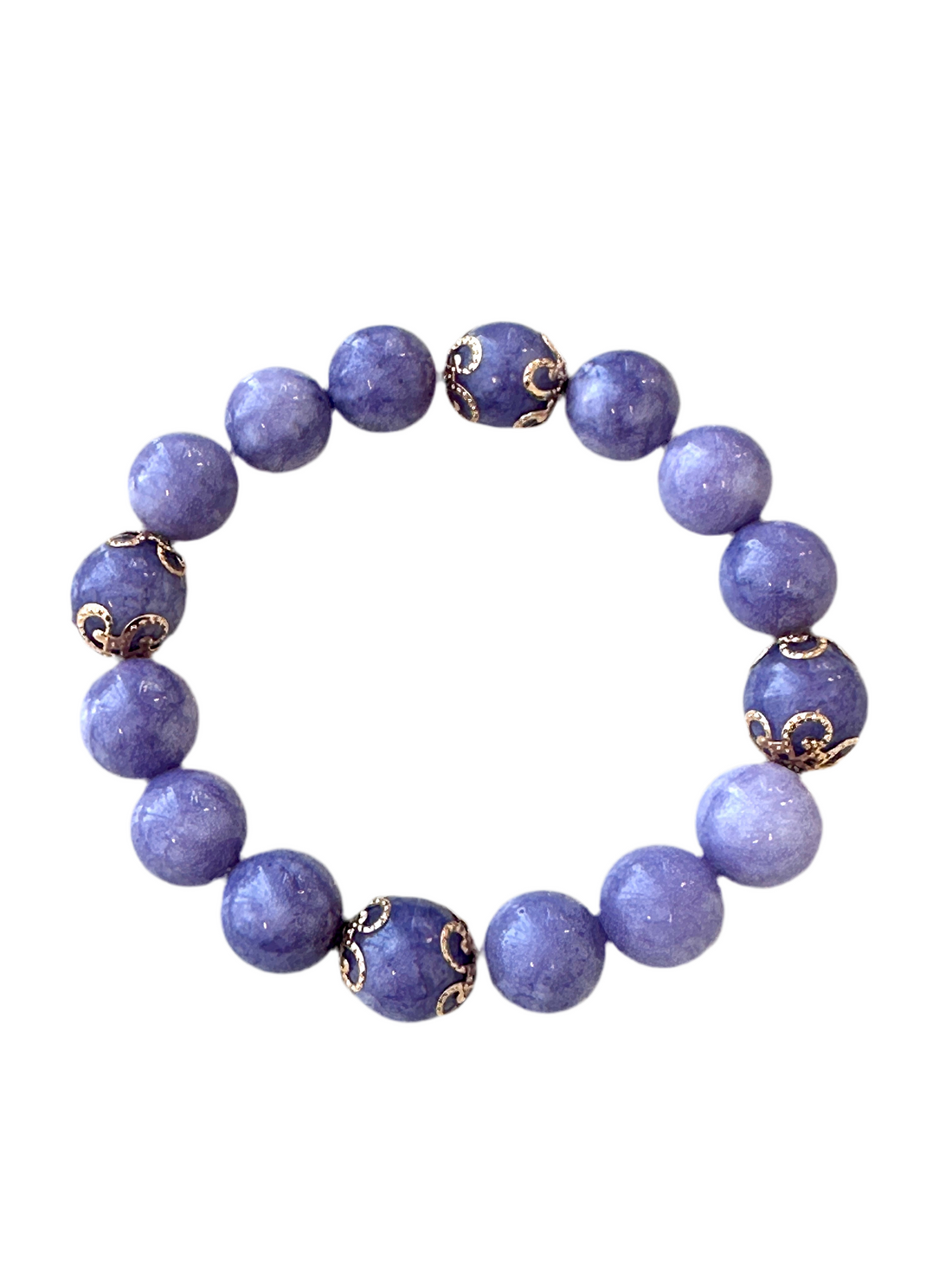 Purple Angelite, Stretch Beaded Bracelet.