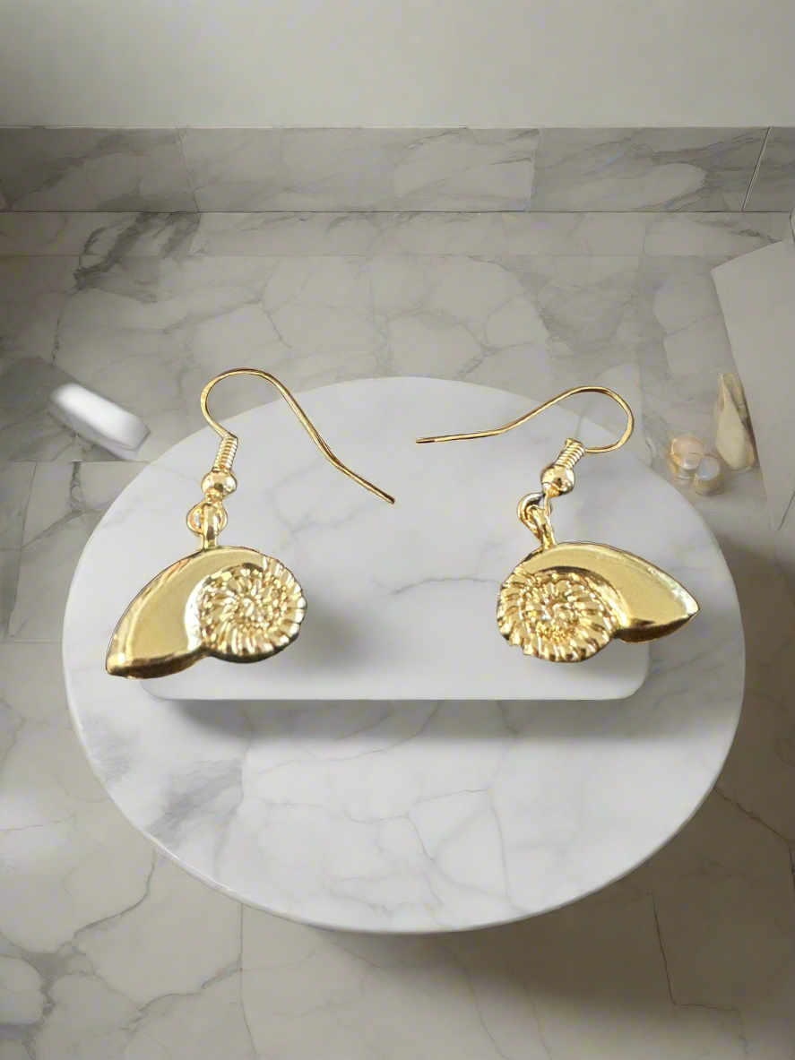 Seashell 14K Gold Plated earrings.