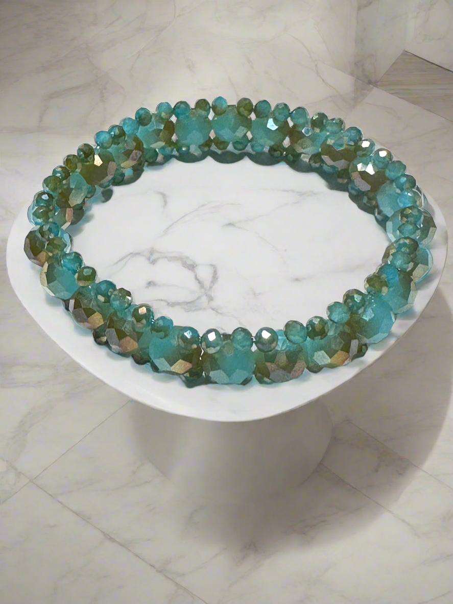 AAA Lake Blue Jade Austria Crystals bracelet.