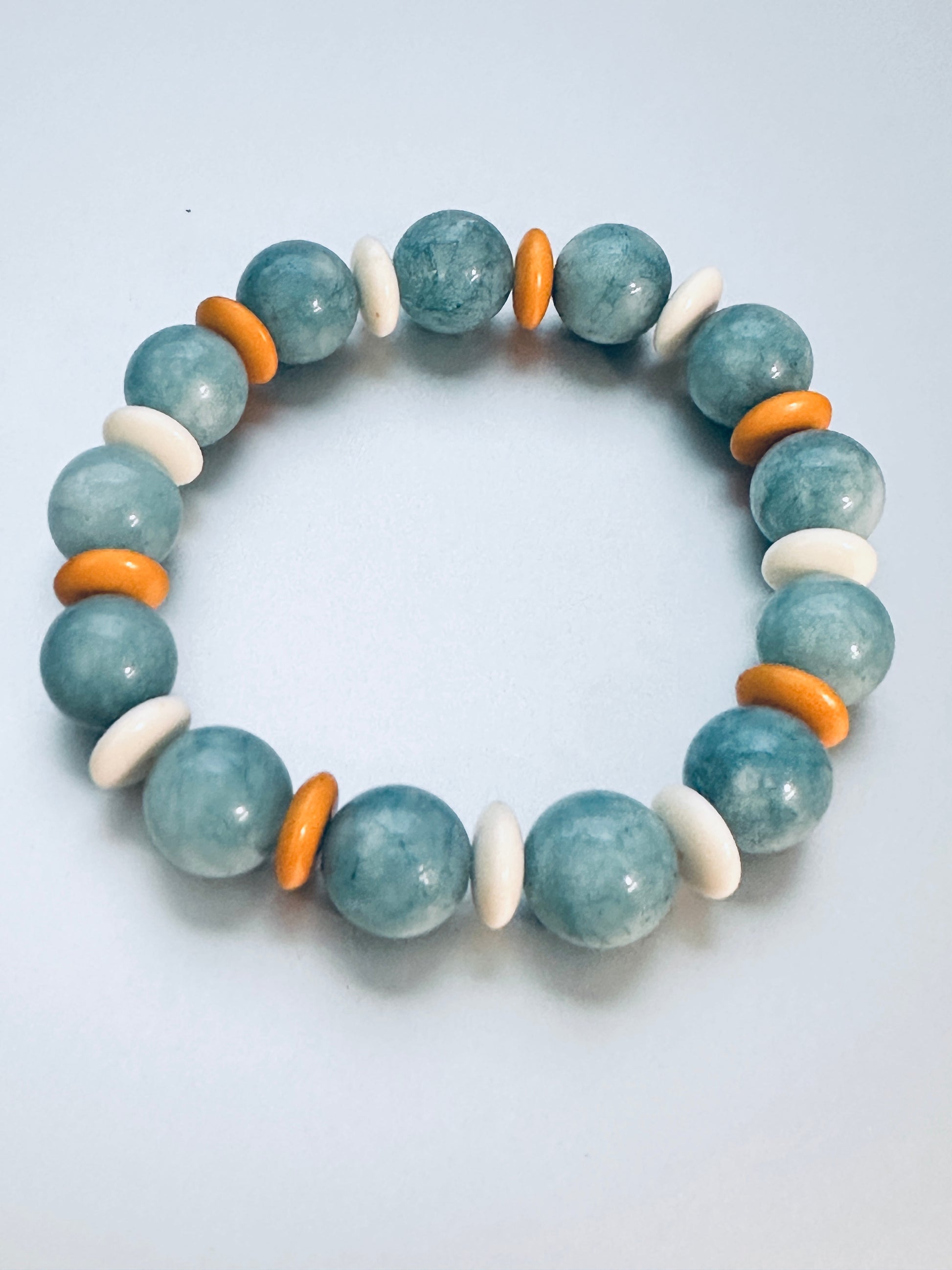 Aquamarine stretch bracelet