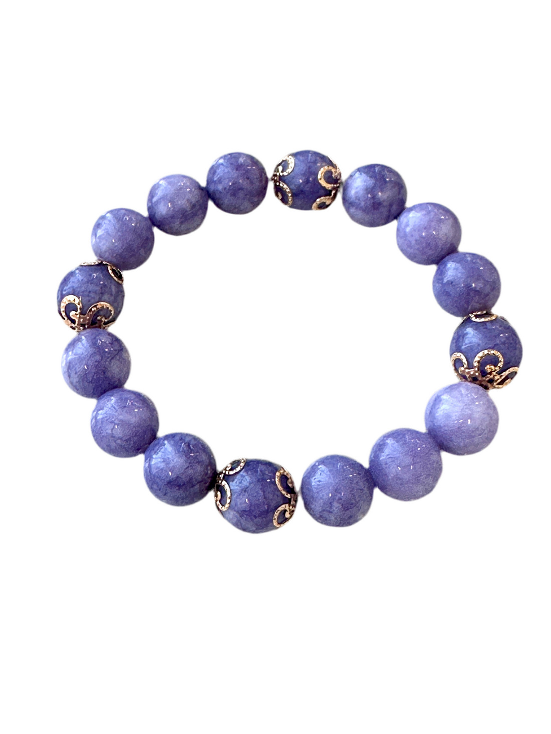 Purple Angelite, Stretch Beaded Bracelet.