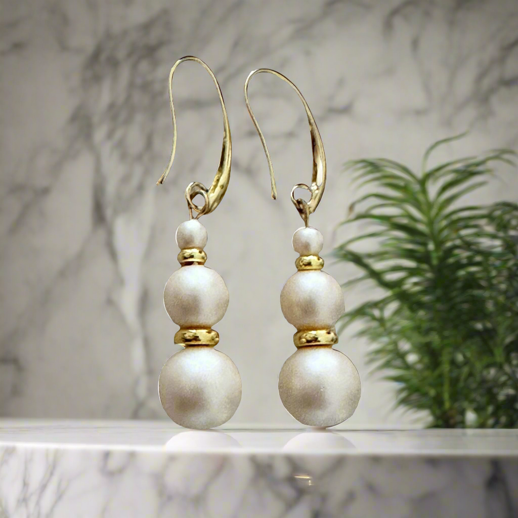 Faux Pearl Earrings