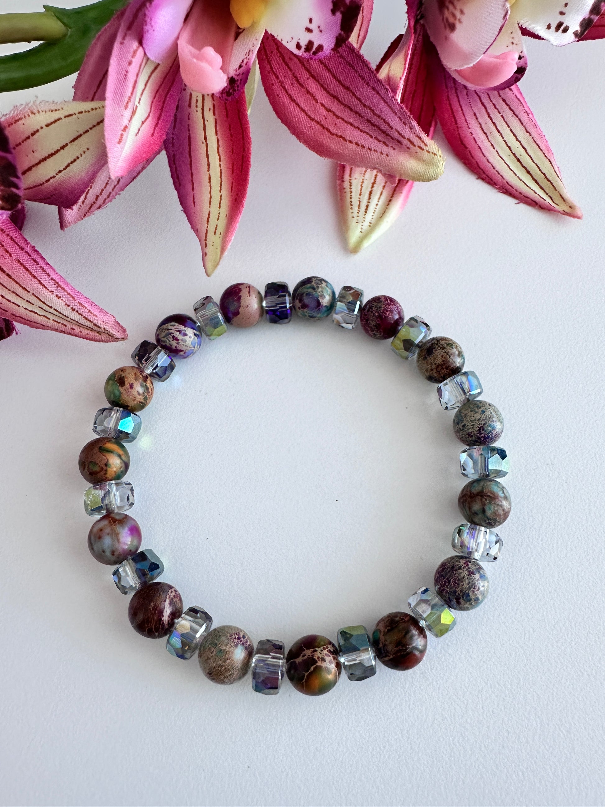 Imperial Pine stretch bracelet - Creations by Rosa