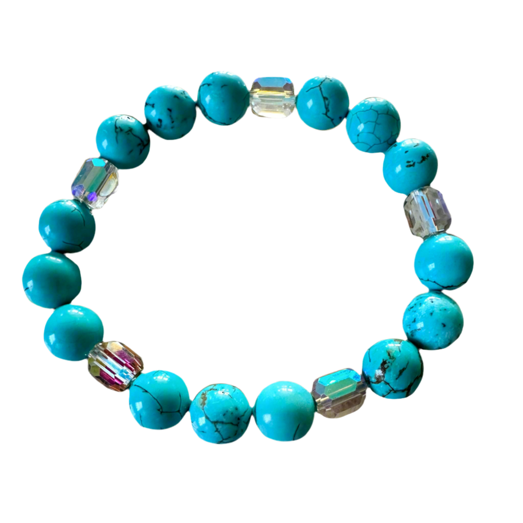 Blue Turquoise stretch bracelet