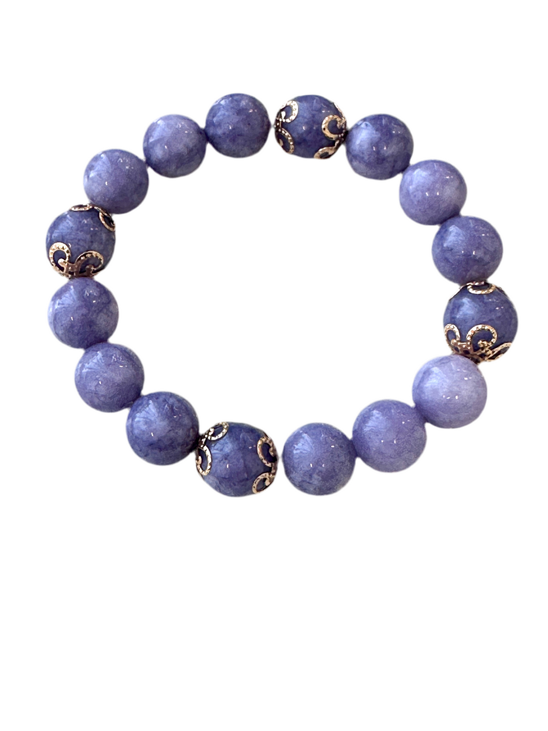 Purple Angelite, Stretch Beaded Bracelet.