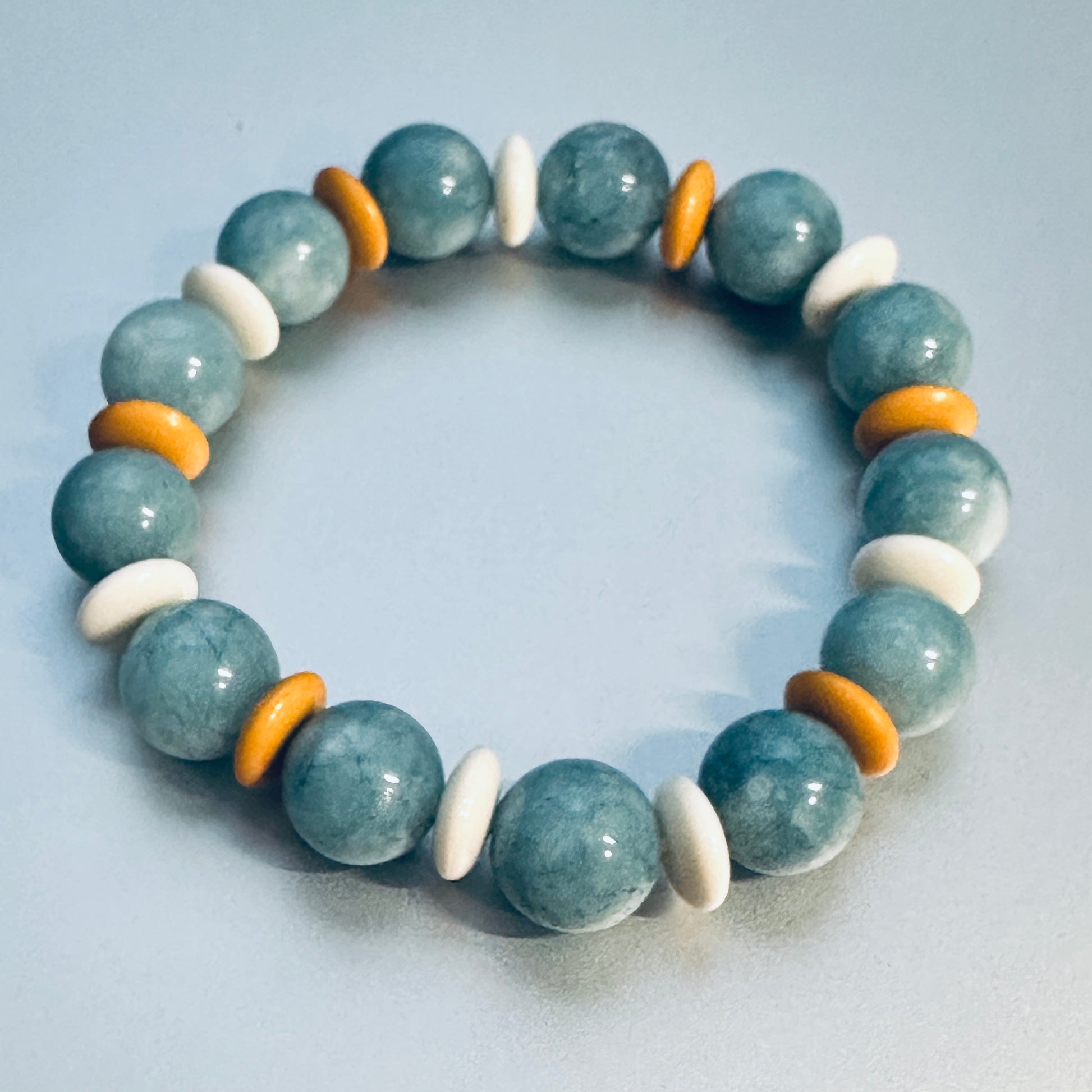 Aquamarine stretch bracelet