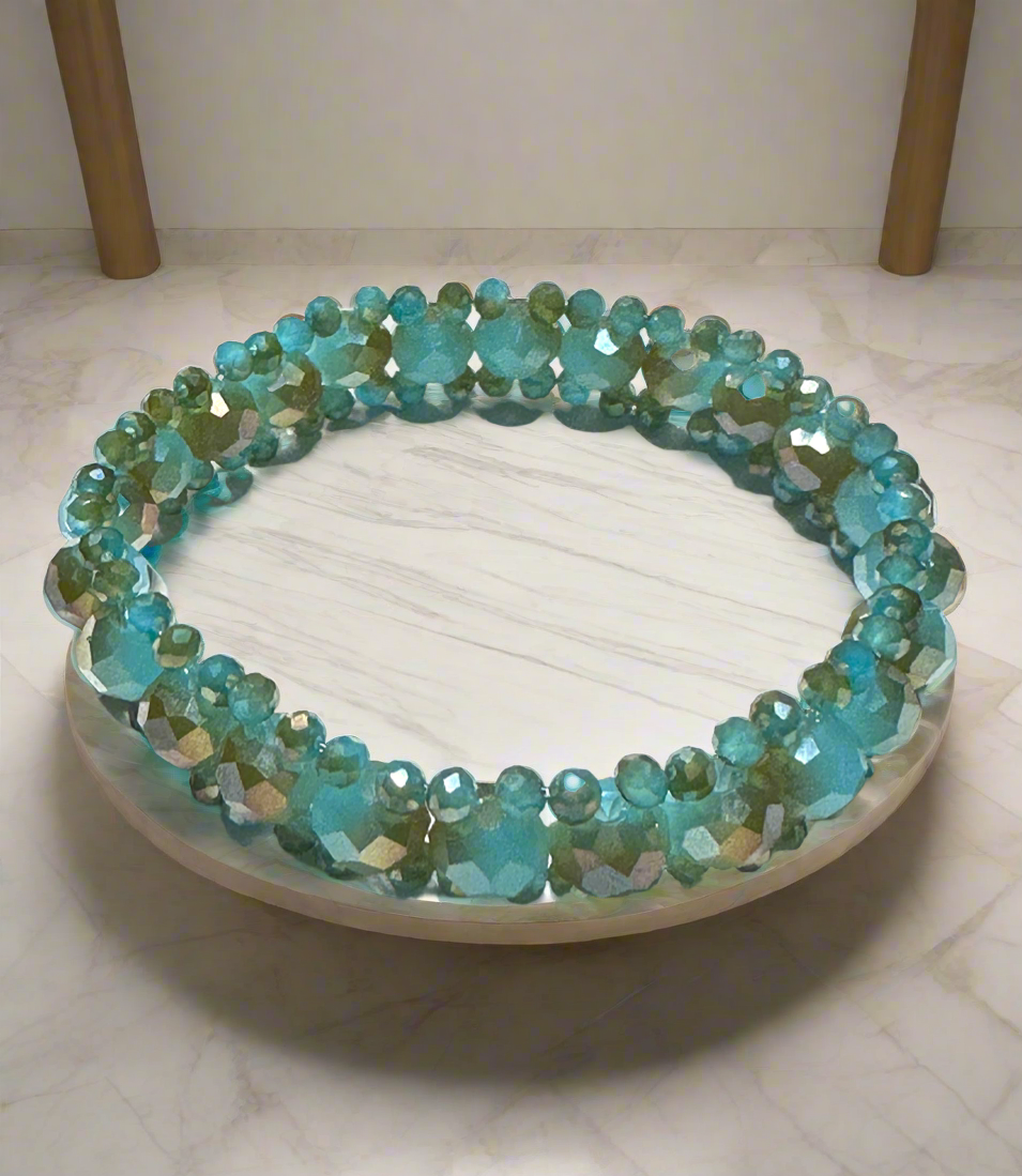 AAA Lake Blue Jade Austria Crystals bracelet.