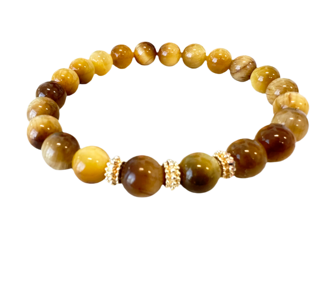 This Tigers Eye Stretch Beaded Bracelet.