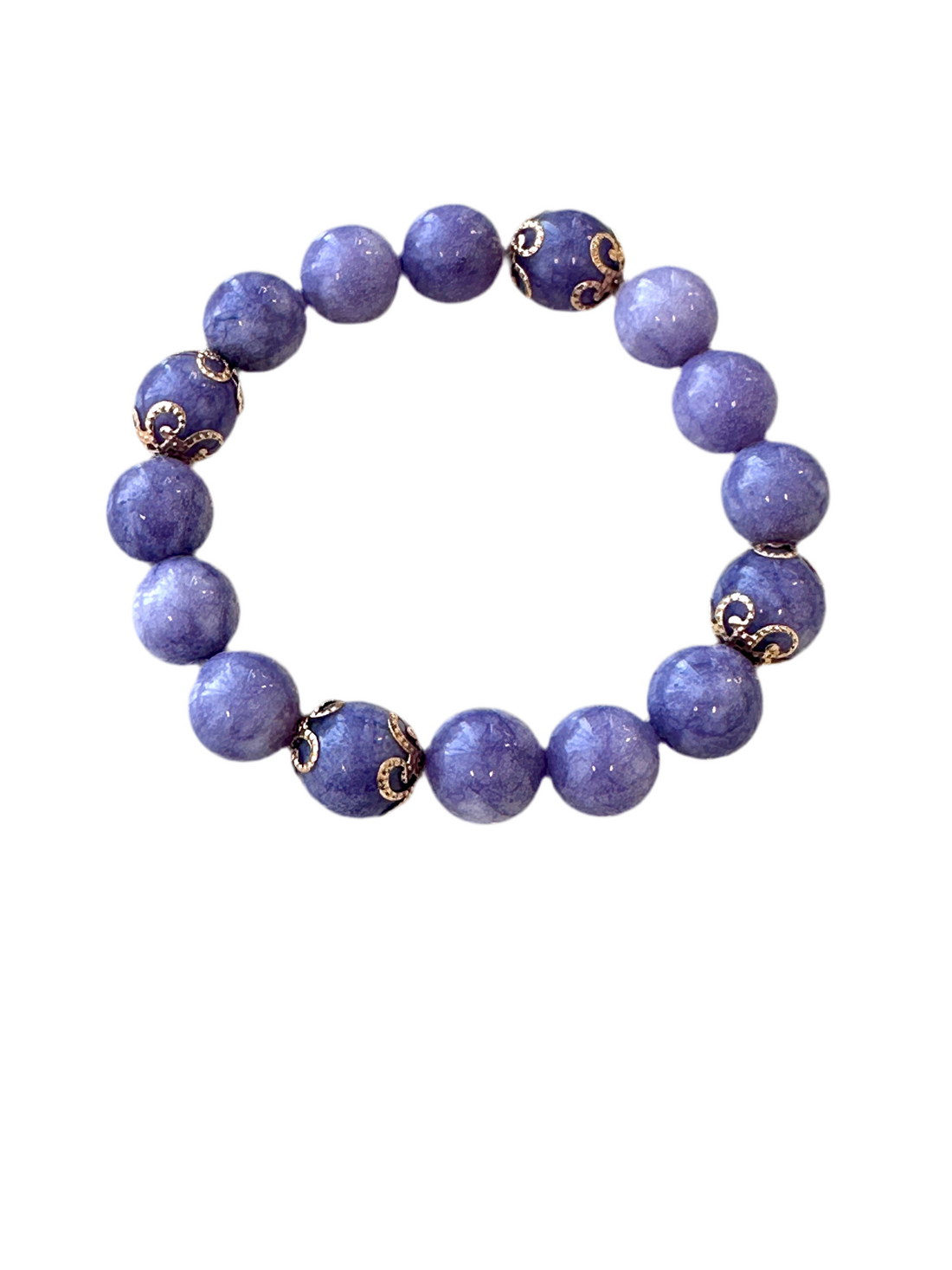 Purple Angelite, Stretch Beaded Bracelet.