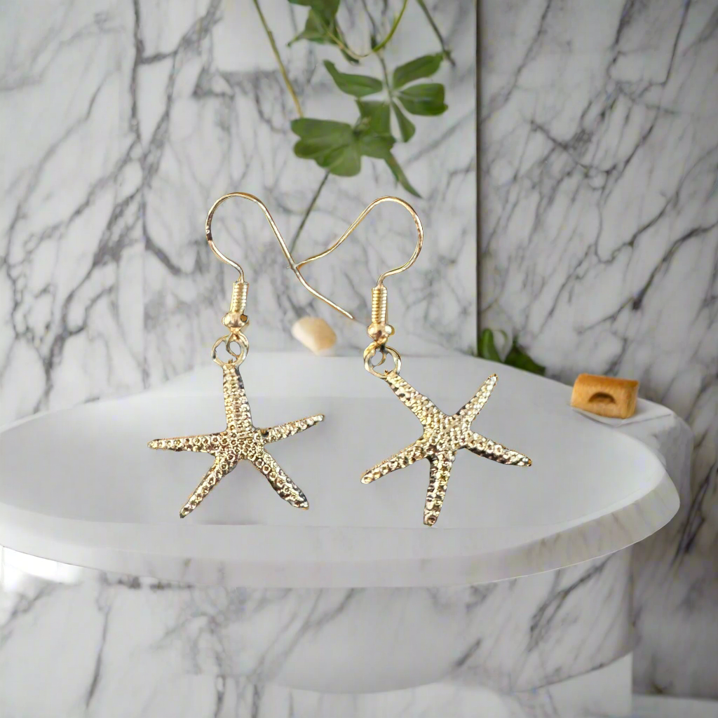 Starfish design 14K Gold plated Earrings.