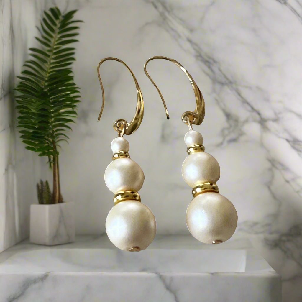 Faux Pearl Earrings