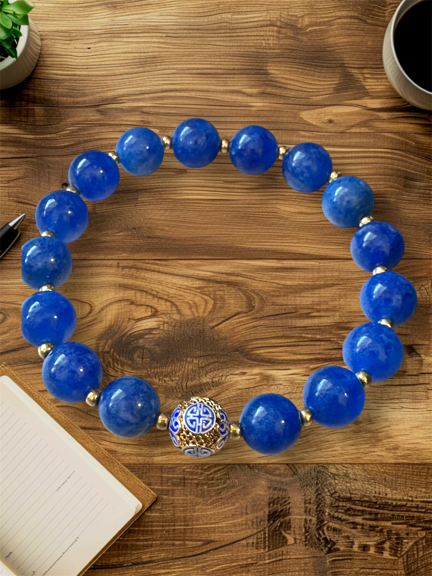 Natural Blue Sodalite stretch Bracelet