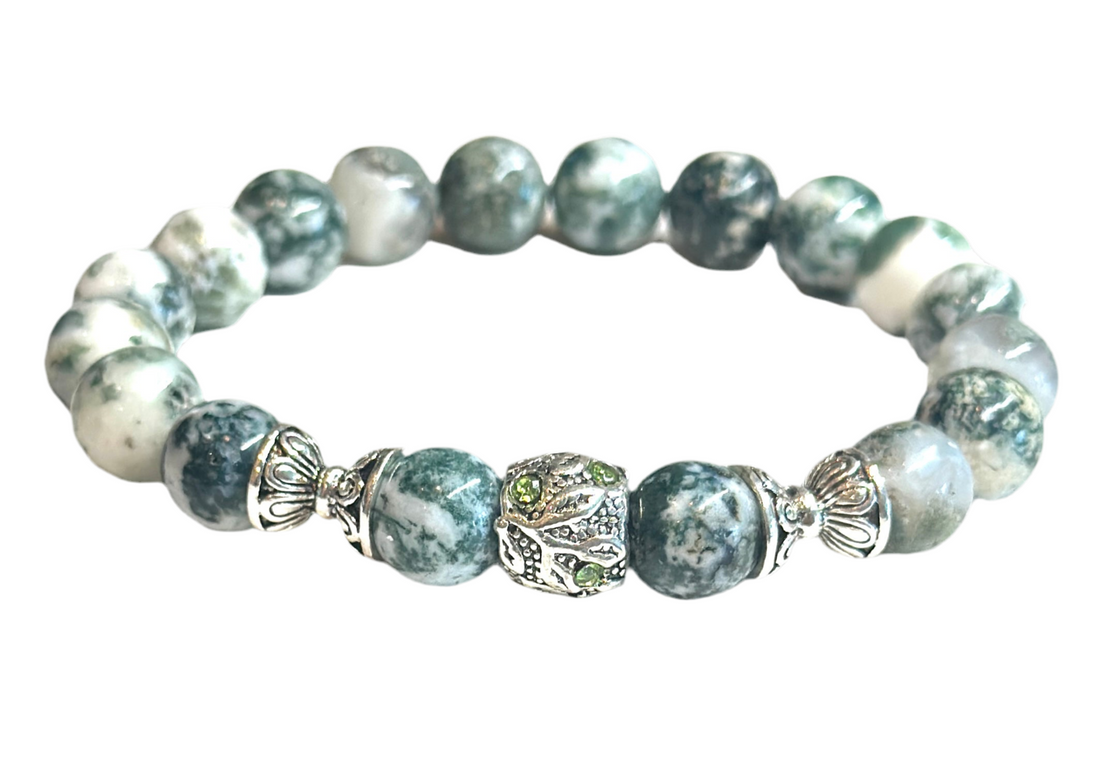 Tree Agate Stretch Bracelet