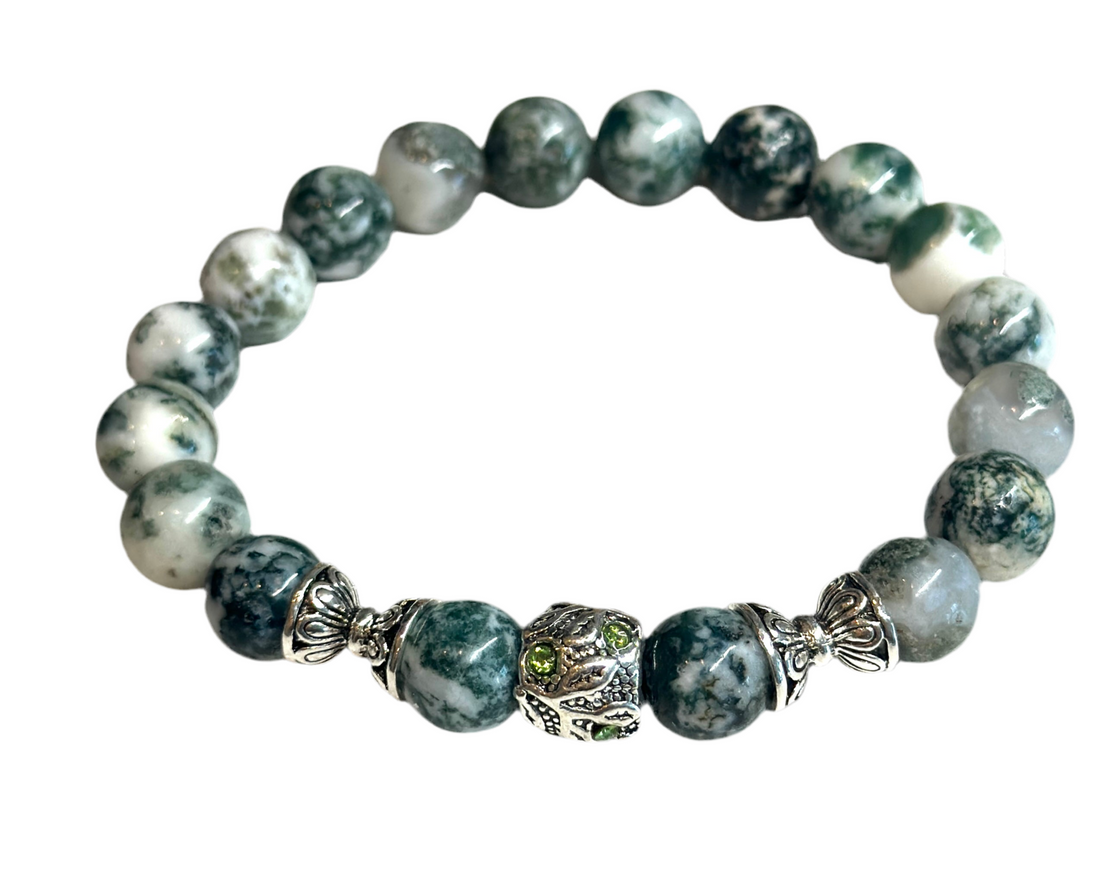 Tree Agate Stretch Bracelet