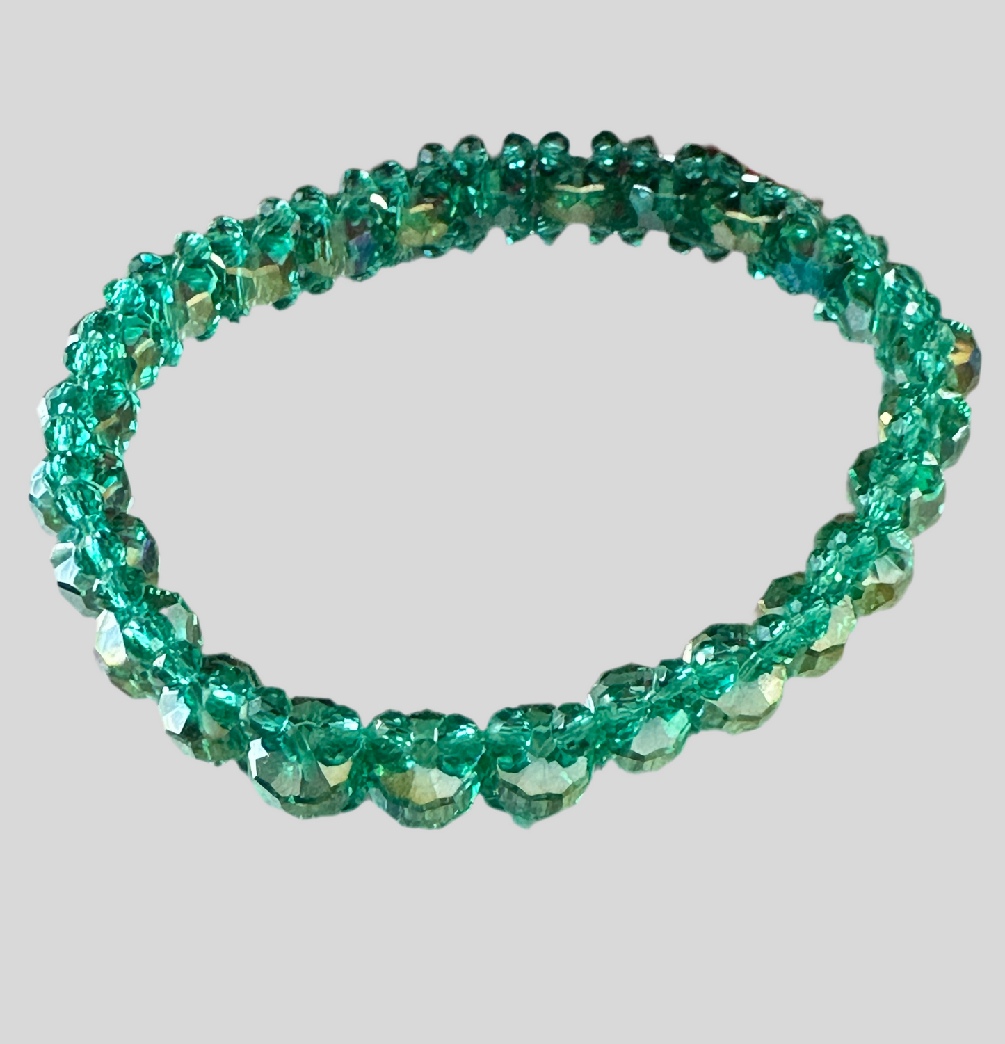 Lake Blue Jade  Crystals bracelet.