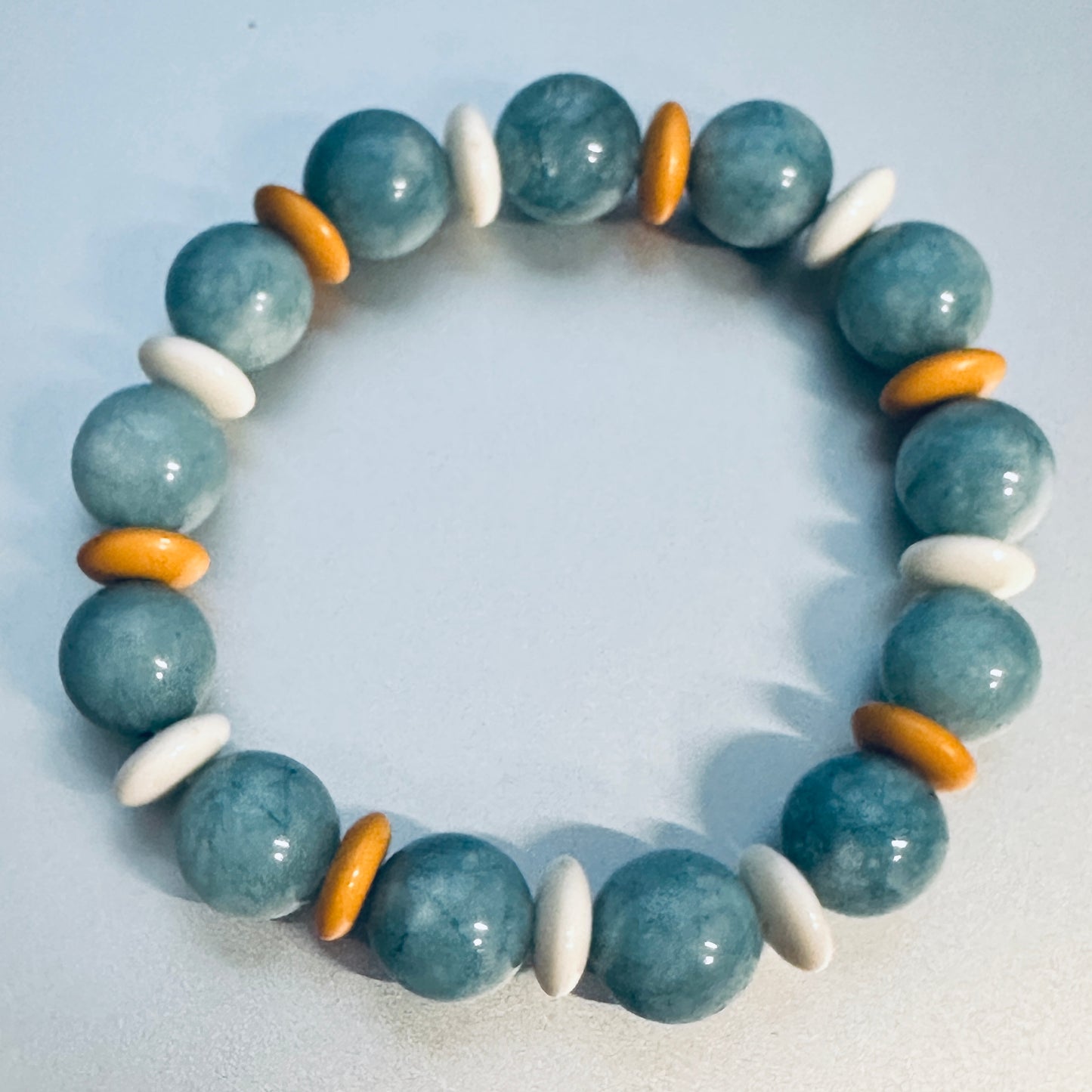 Aquamarine stretch bracelet