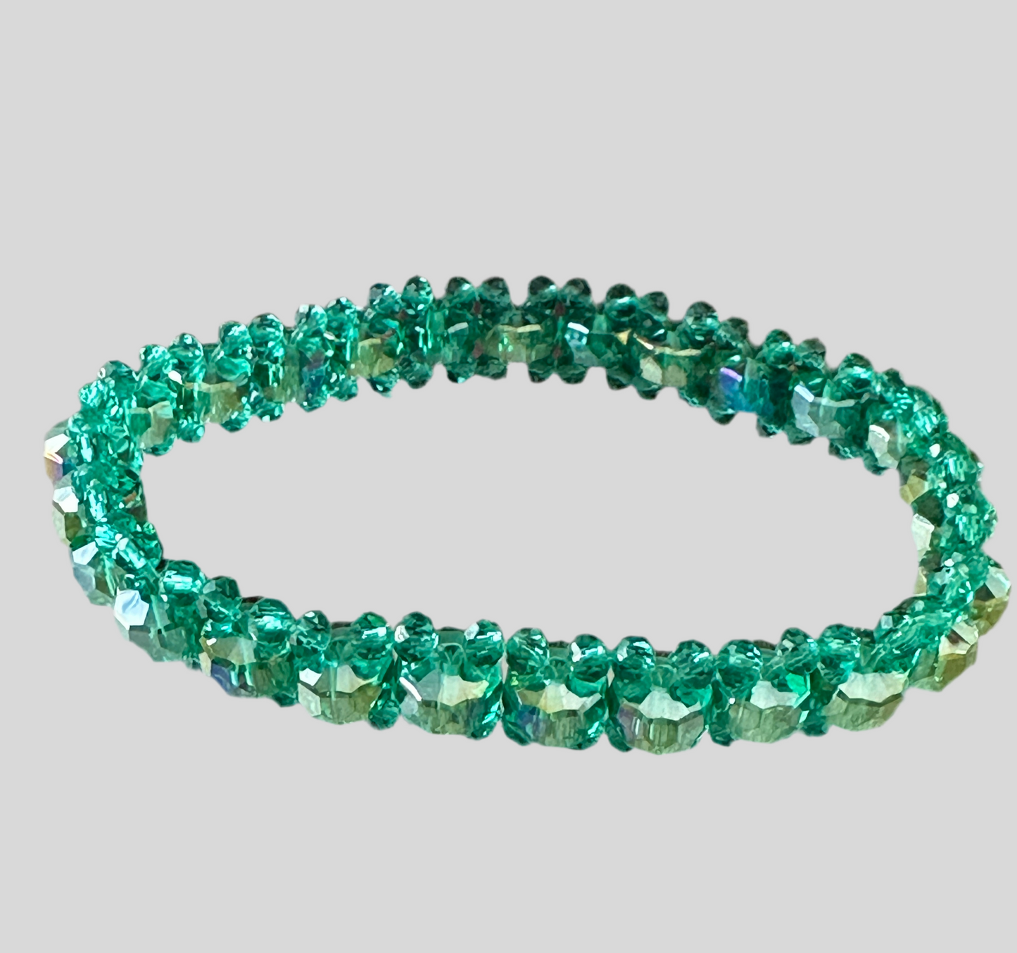 Lake Blue Jade  Crystals bracelet.