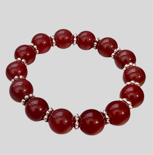 Red Onyx Agate Bracelet