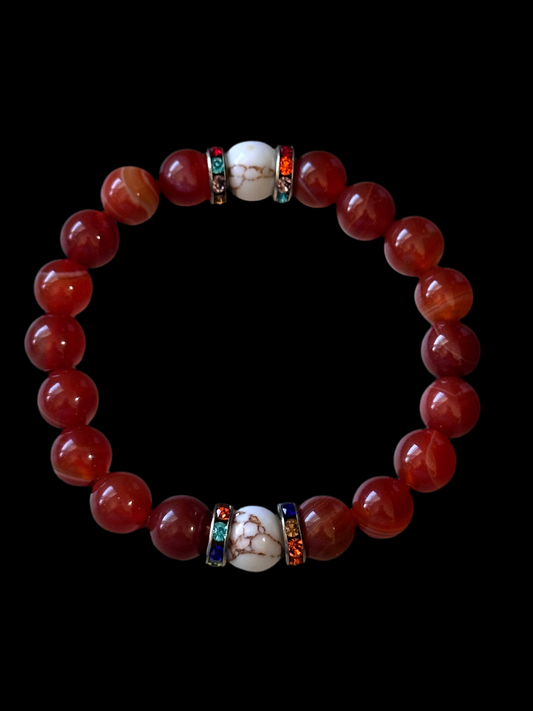 Carnelian stretch bracelet