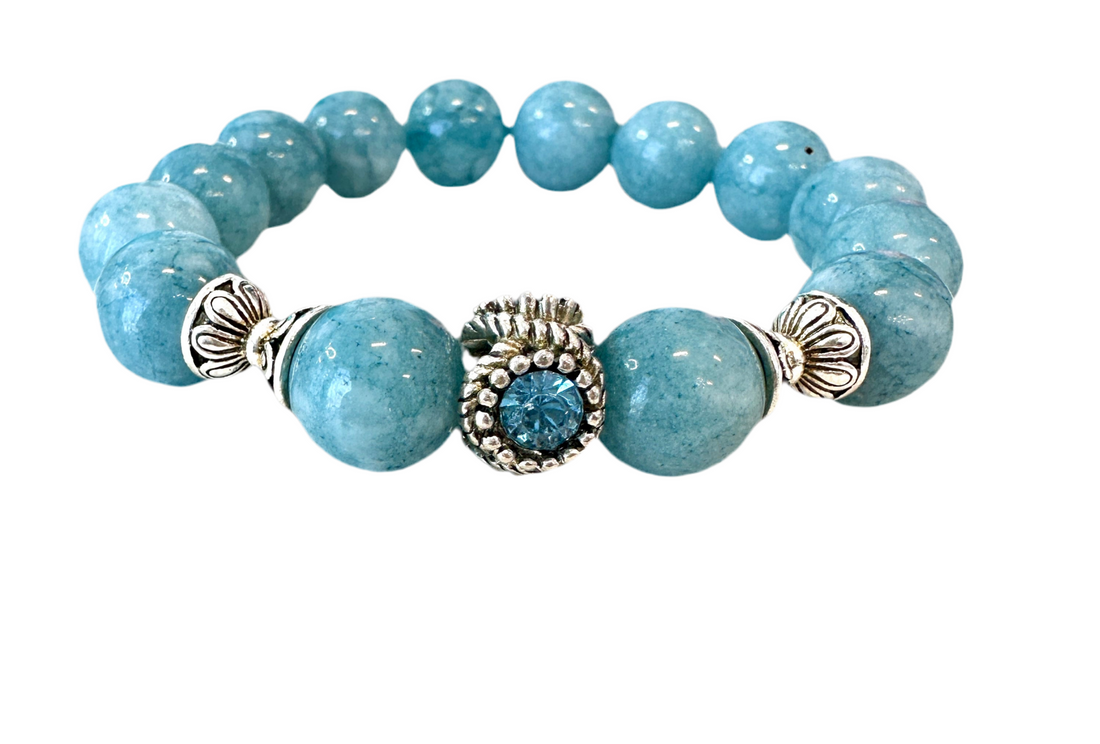 Aquamarine stretch bracelet