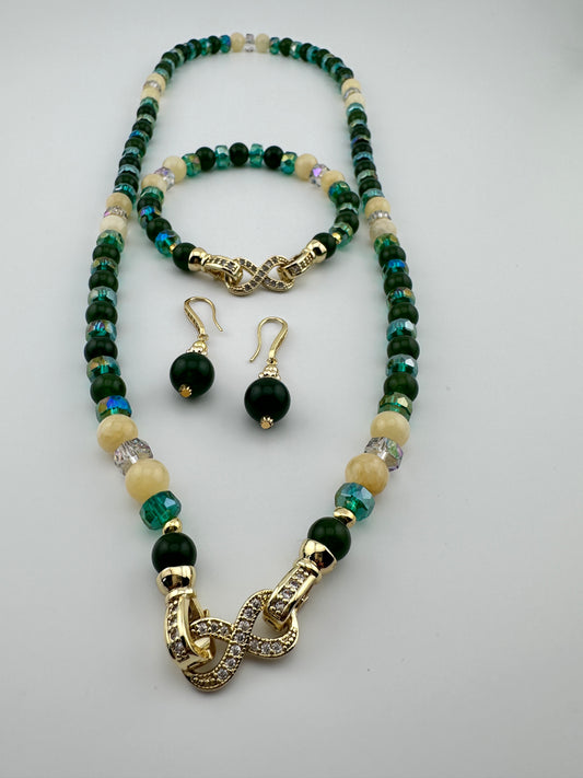 Jade and Yellow Aventurine set