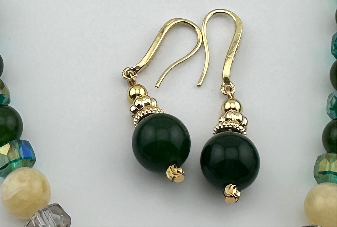 Jade and Yellow Aventurine set