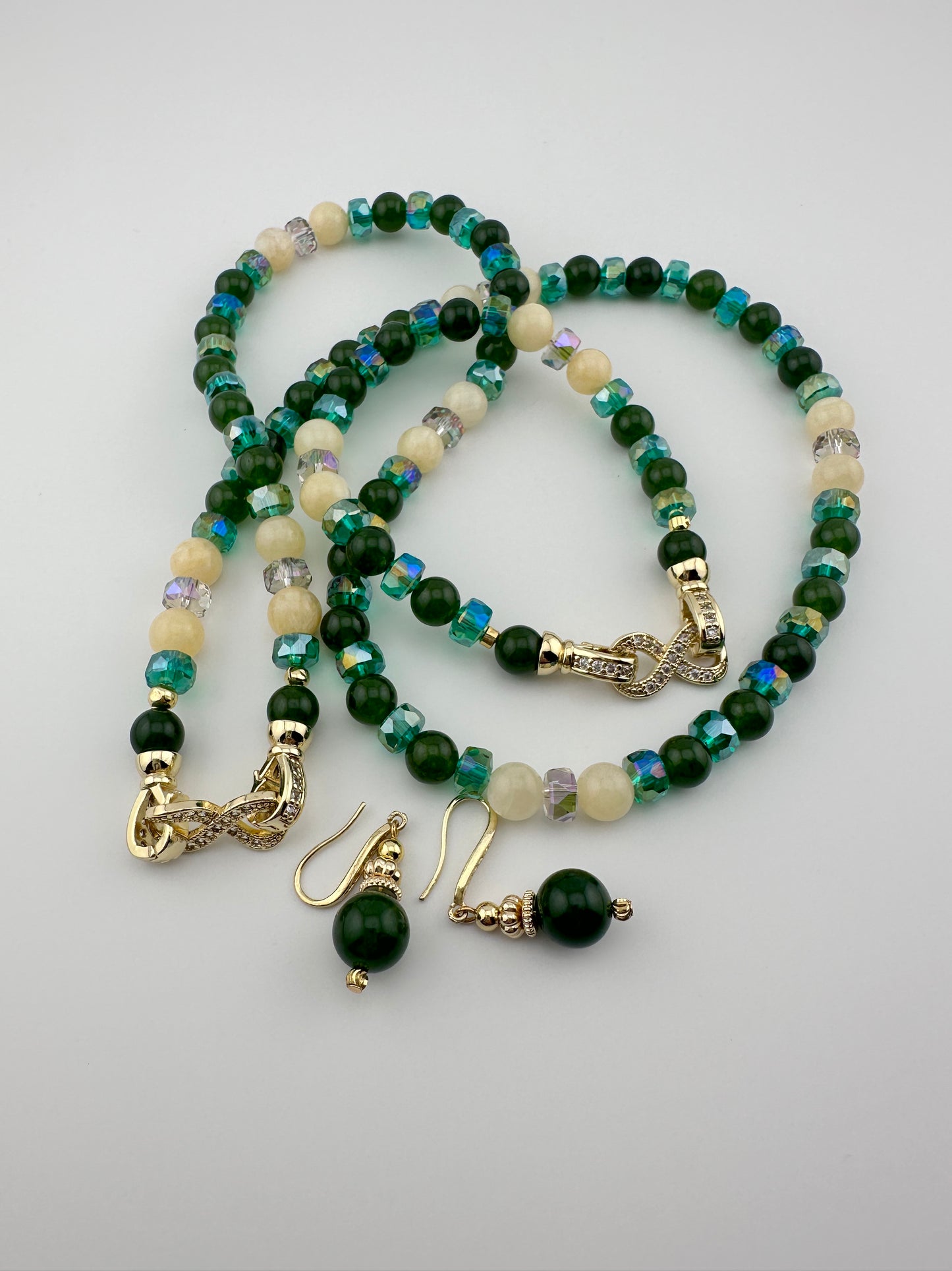 Jade and Yellow Aventurine set