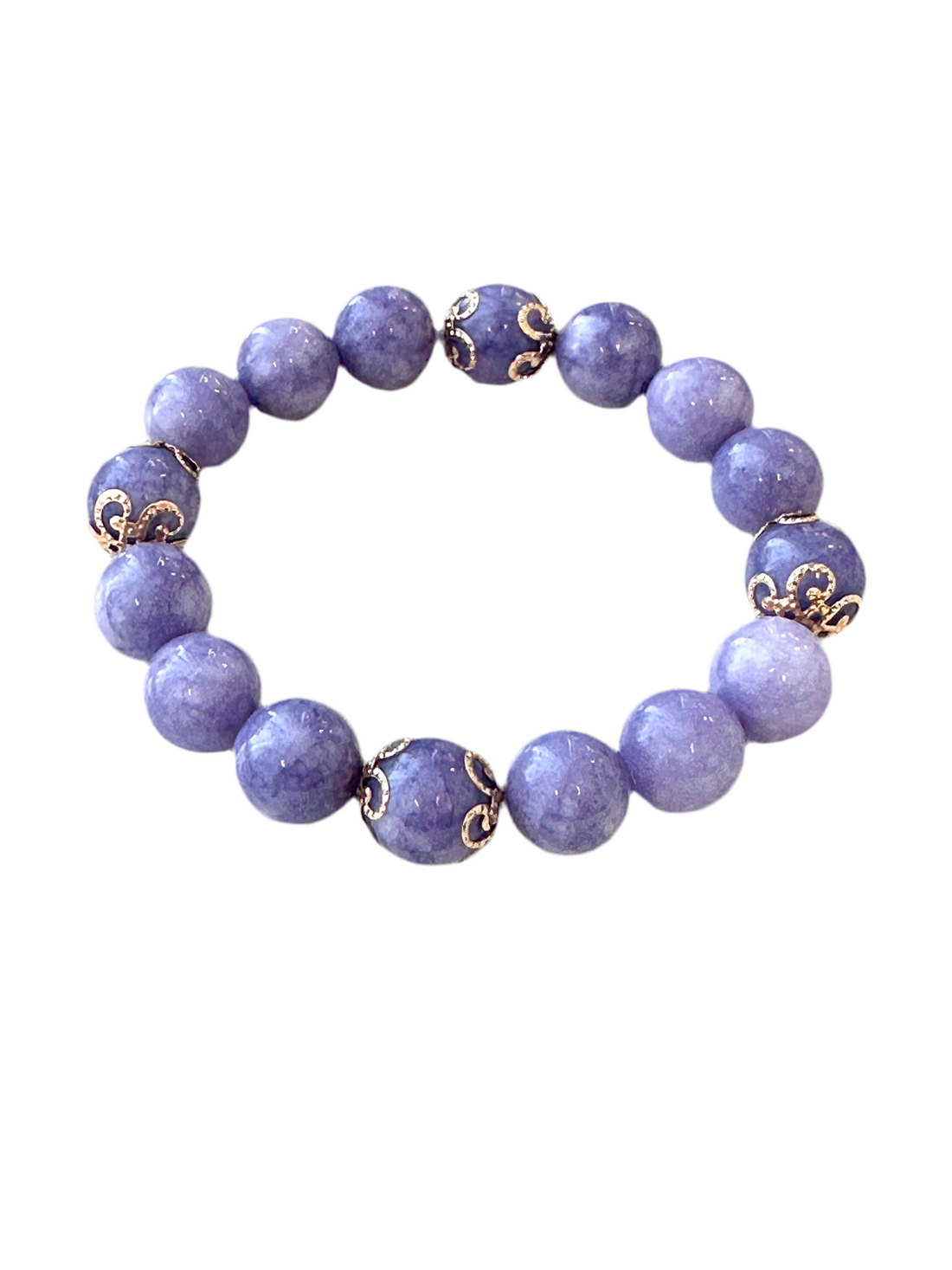 Purple Angelite, Stretch Beaded Bracelet.