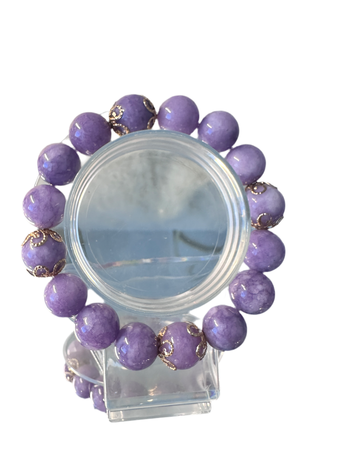 Purple Angelite, Stretch Beaded Bracelet.