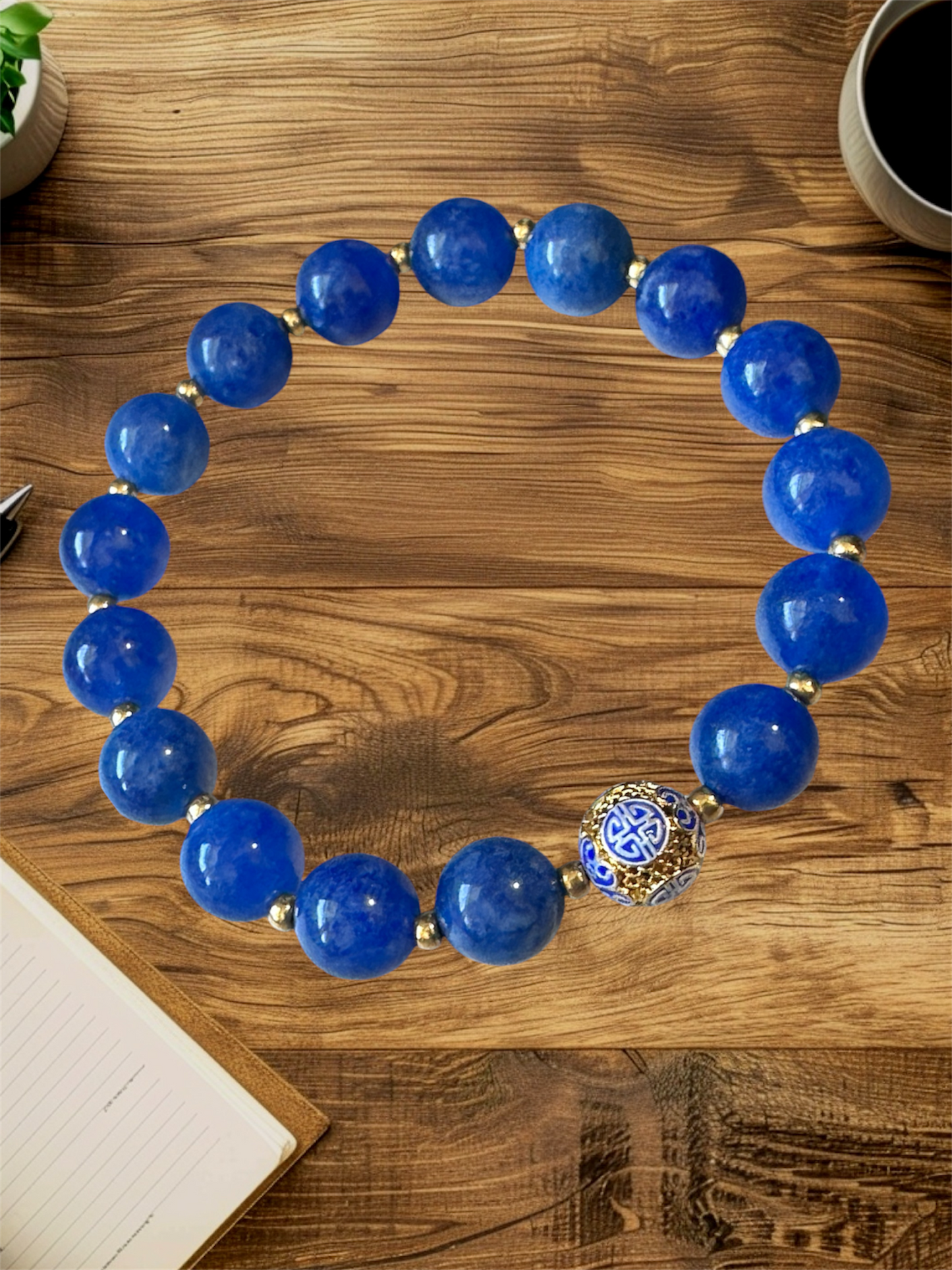 Natural Blue Sodalite stretch Bracelet