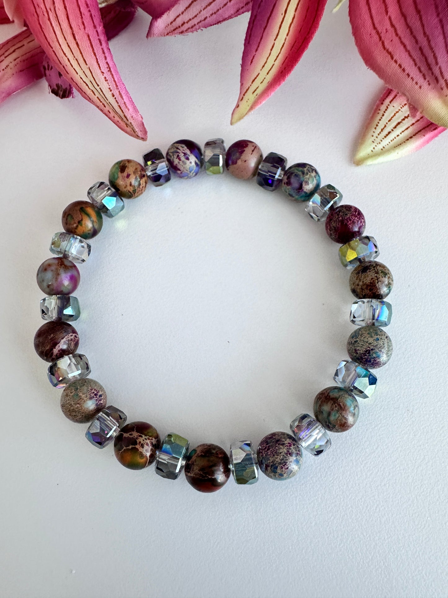 Imperial Pine stretch bracelet - Creations by Rosa