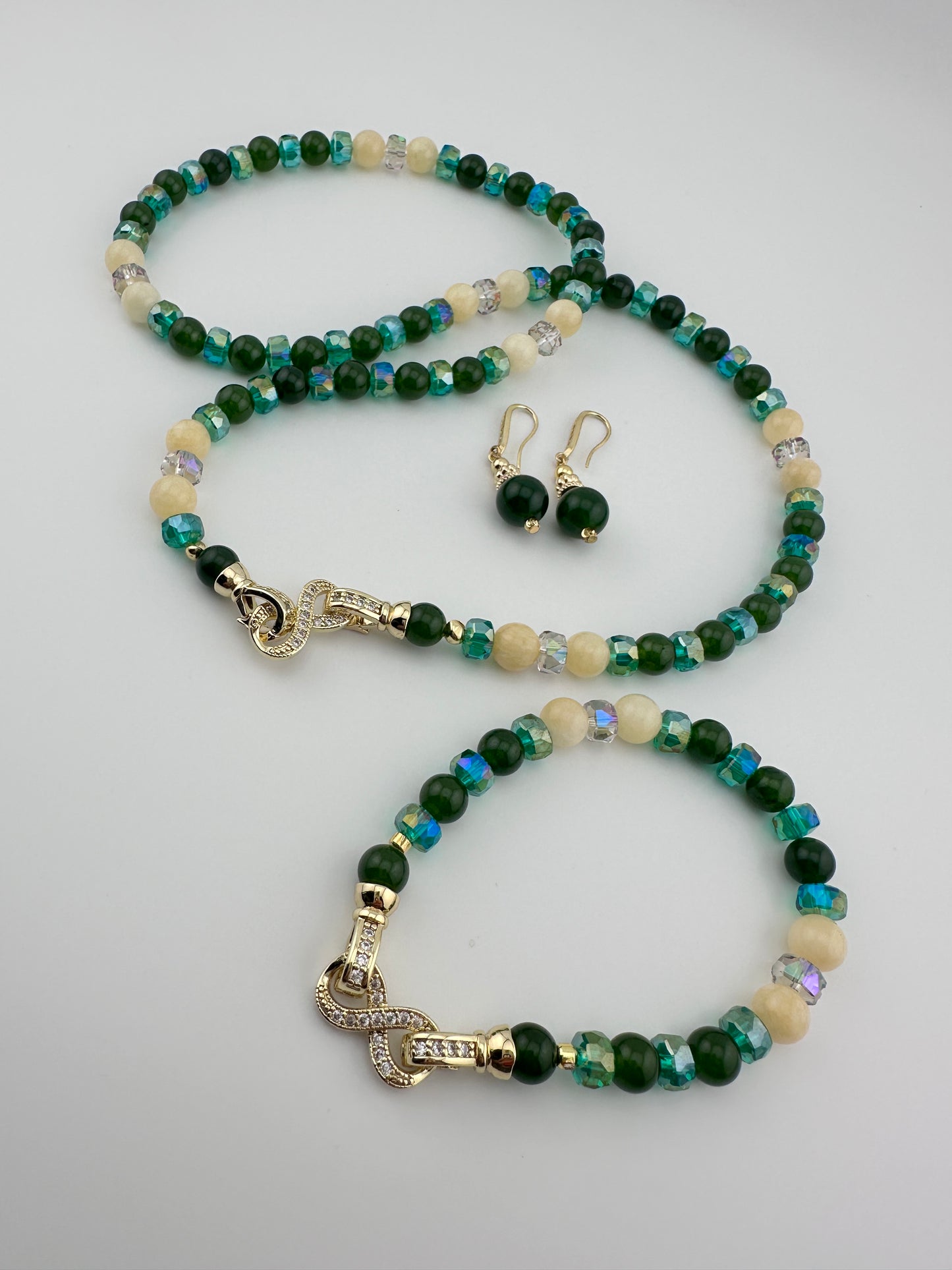 Jade and Yellow Aventurine set