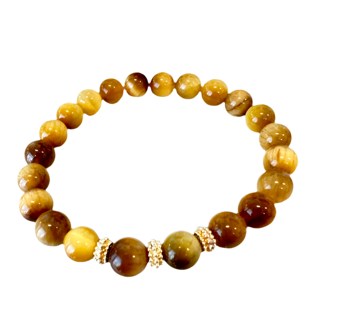 This Tigers Eye Stretch Beaded Bracelet.