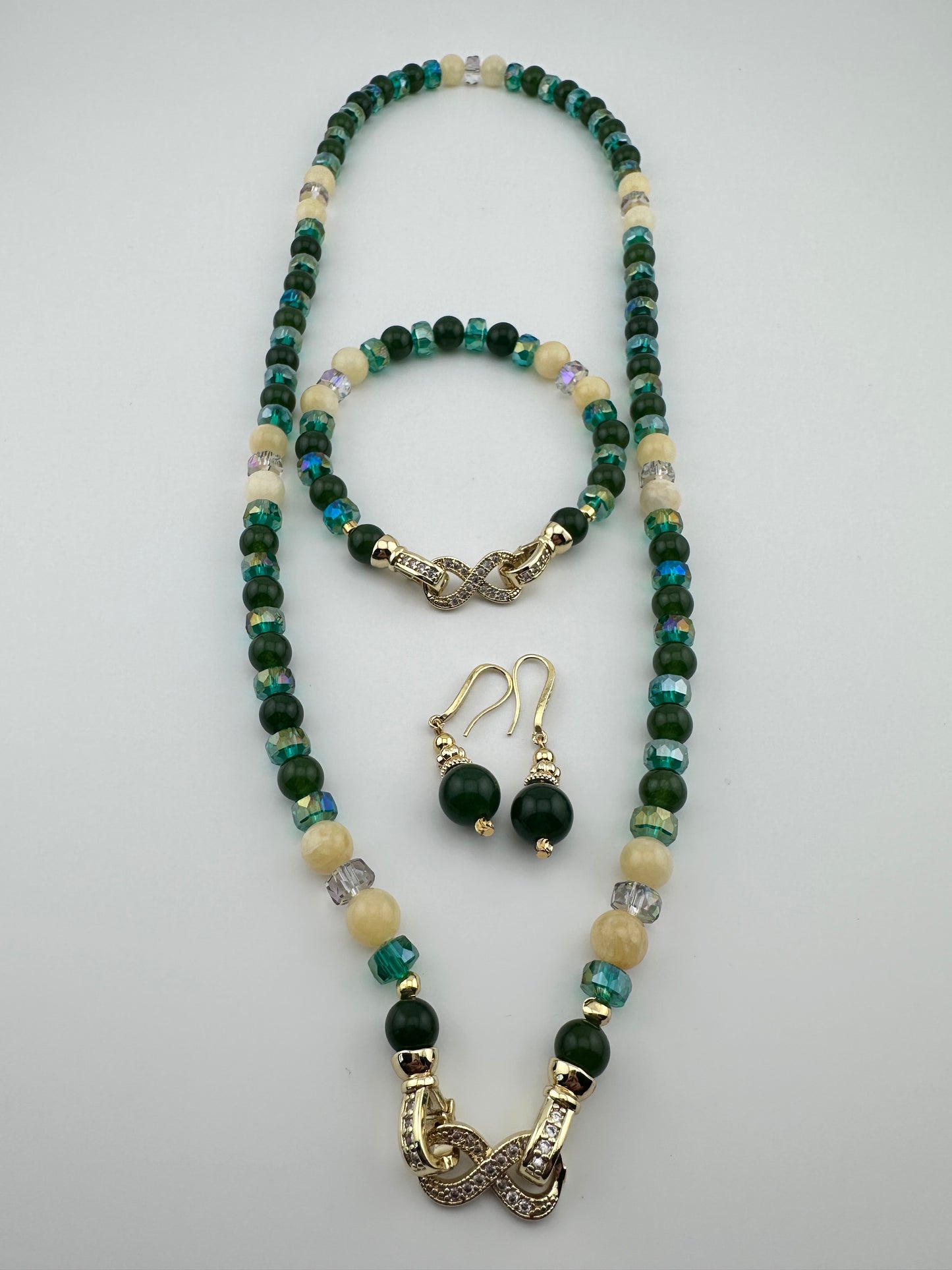 Jade and Yellow Aventurine set