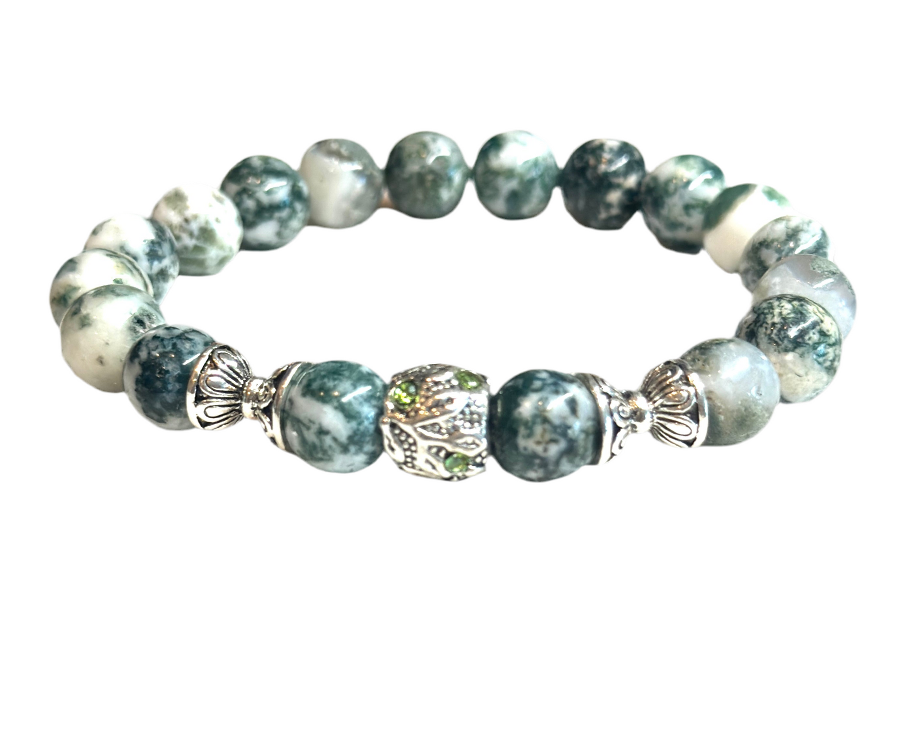 Tree Agate Stretch Bracelet