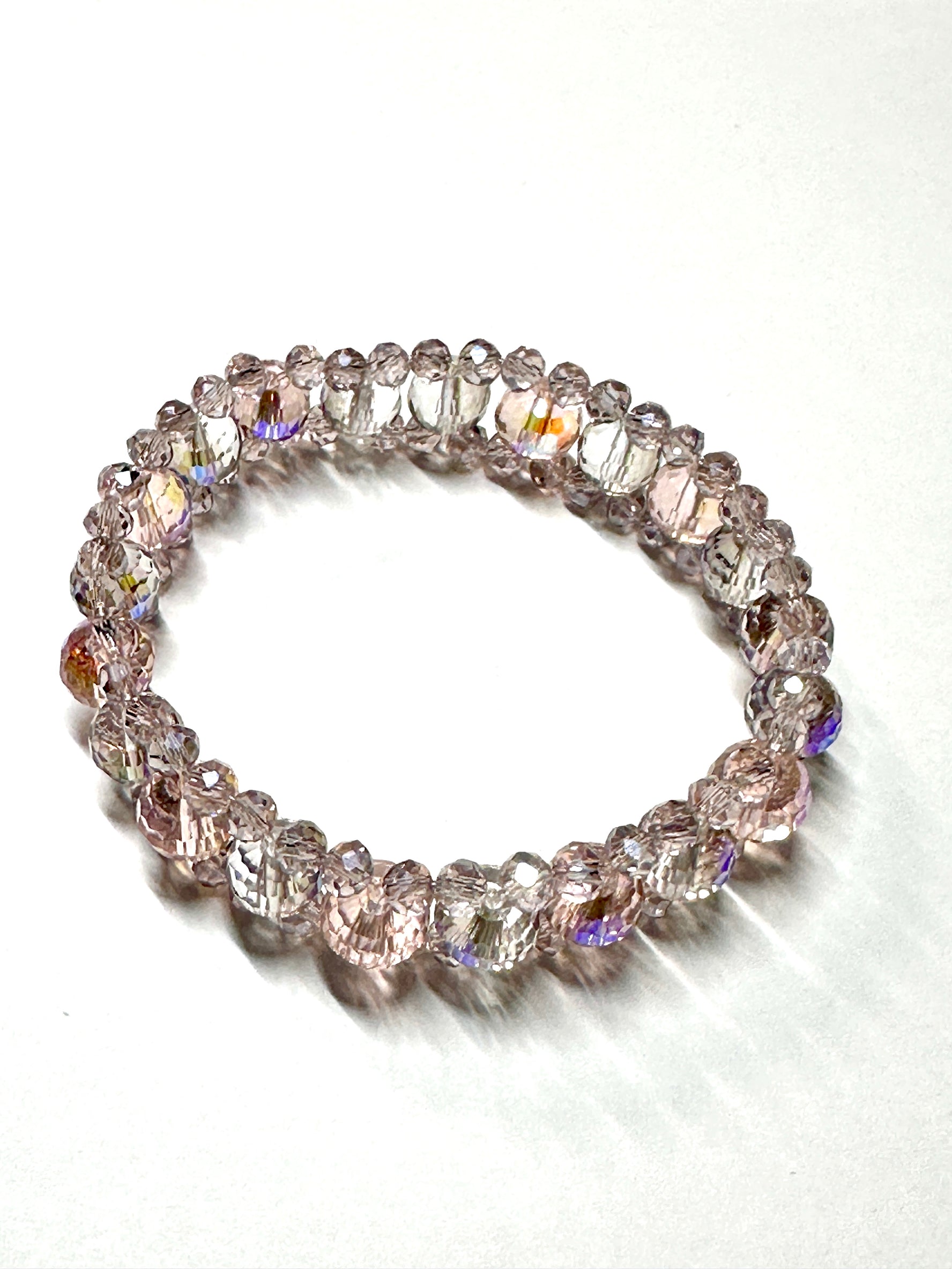 Pastel Pink Austrian Crystals Bracelet