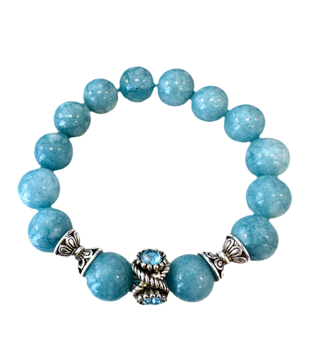 Aquamarine stretch bracelet