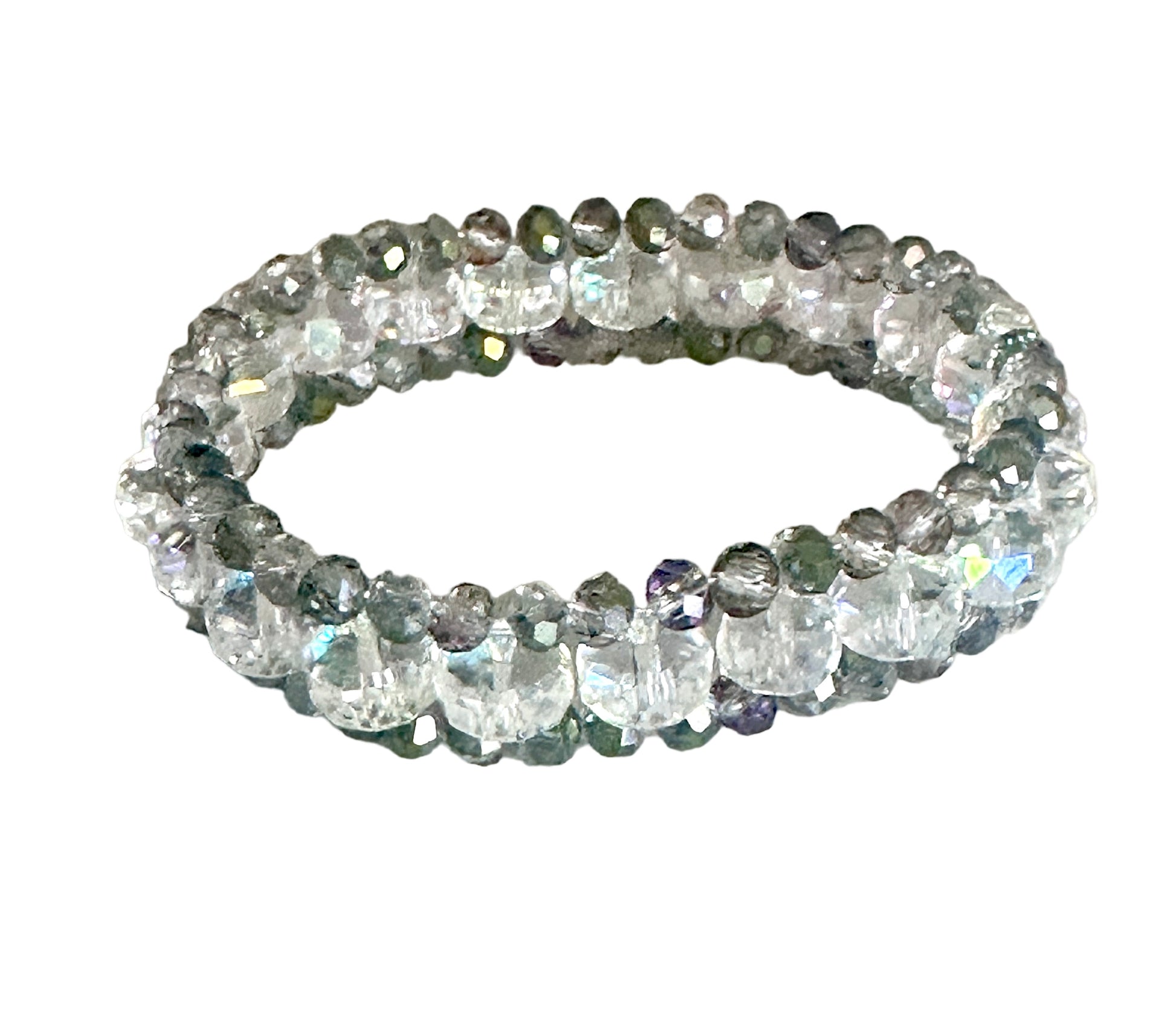 Austrian Crystal Glass Stretch  Bracelet. - Creations by Rosa