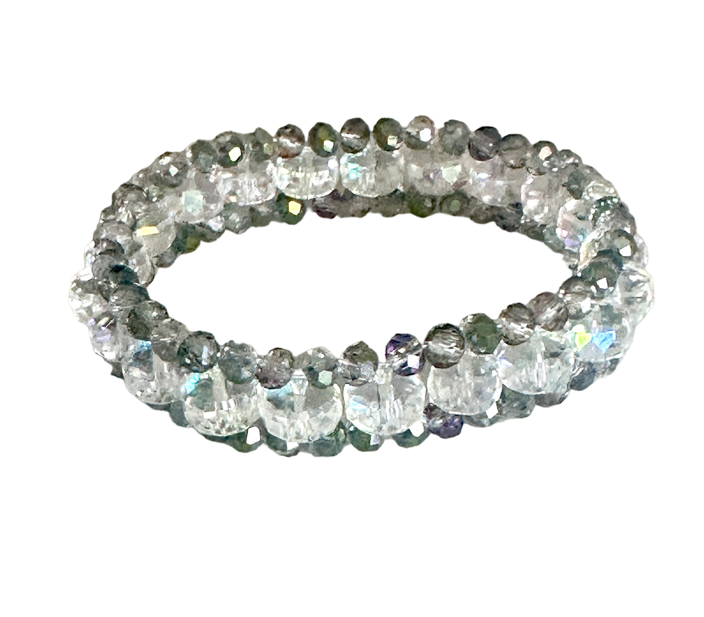 Austrian Crystal Glass Stretch  Bracelet. - Creations by Rosa