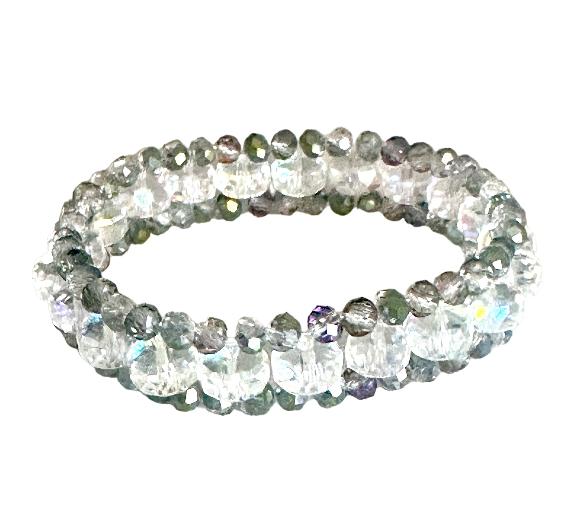 Austrian Crystal Glass Stretch  Bracelet. - Creations by Rosa