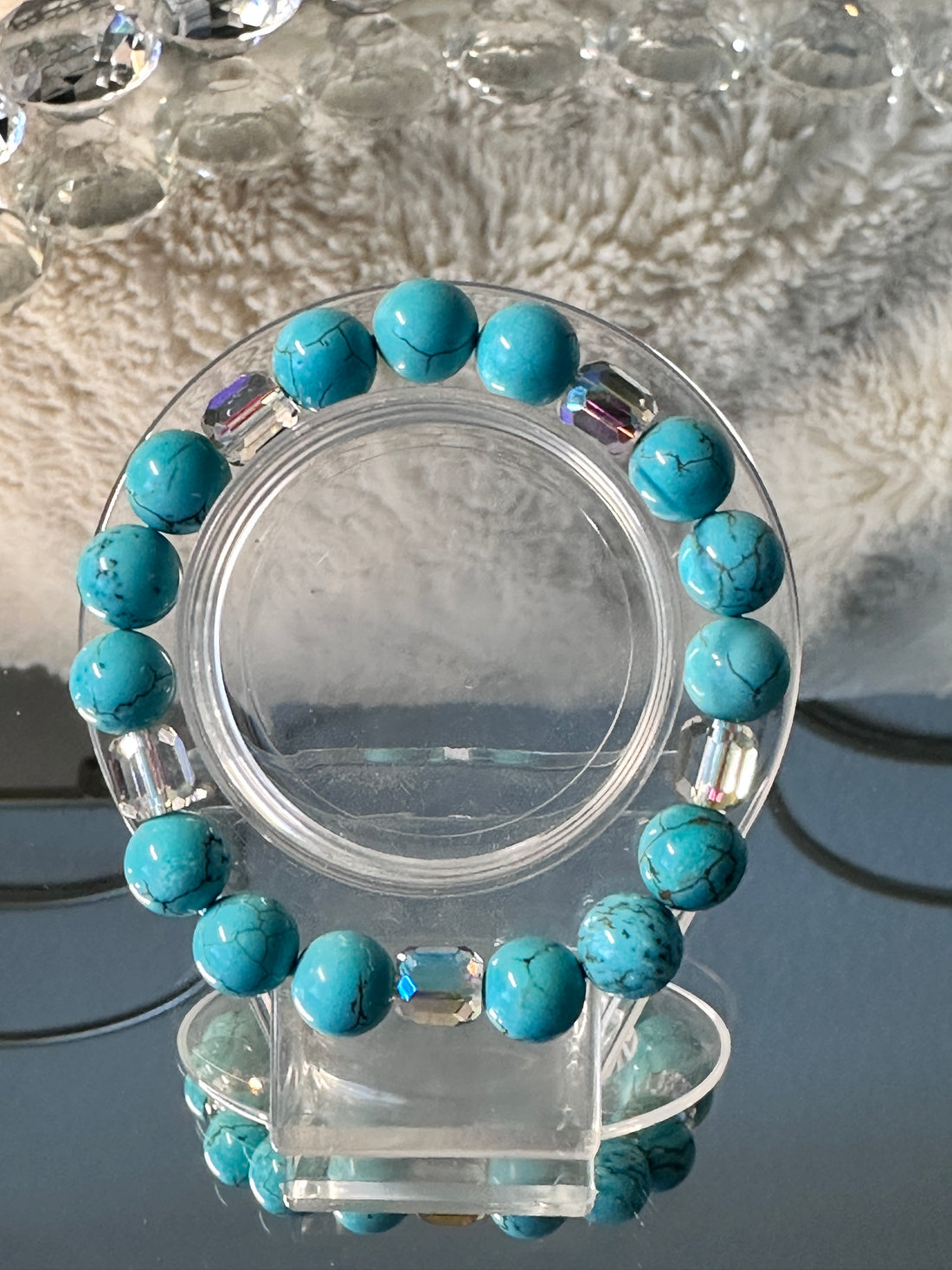 Blue Turquoise stretch bracelet