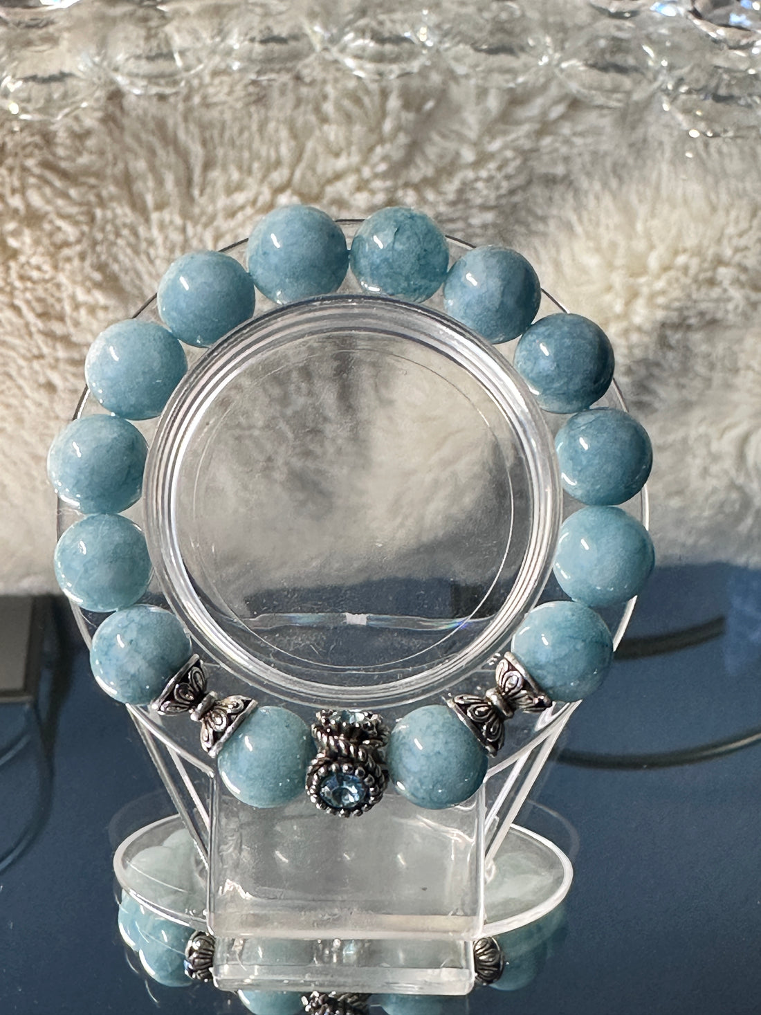 Aquamarine stretch bracelet